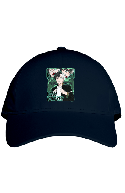 Кепка з принтом "Вітролом Харука Сакура". Haruka sakura, wind breaker, аніме, вітролом, манга, сакура, хакура, харука сакура. 2070702