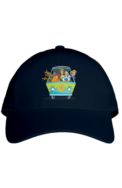 Cap with prints Scooby Doo Machine. Car, cartoon, dog, scooby doo. 2070702