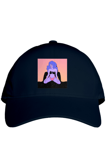 Кепка з принтом "Фіолетова Дівчина В Трусиках". Інопланетянка, у трусах. 2070702