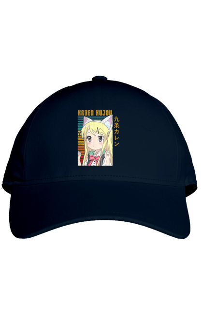 Cap with prints Kiniro Mosaic Karen Kujo. Anime, gold mosaic, karen, karen kujo, kiniro mosaic, kinmoza, manga. 2070702