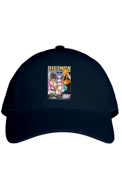 Кепка с принтом Digimon. Bandai, digimon, digital monsters, виртуальные питомцы, медиафраншиза. 2070702