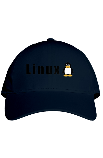 Кепка з принтом "Linux". Linux, адміністратор, айті, айтішник, безкоштовна, безкоштовно, вільна, доступність, комерційна, незалежність, операційна система, ос, пінгвін, програміст, програмне забезпечення, свобода, сервер, сисадмін, система, системний адміністратор, софт, текст, чорний. 2070702