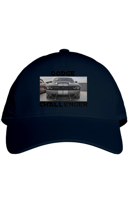 Кепка з принтом "Додж челенджер". Автомобіль, американська легенда, додж челенджер, культове авто, масл кар, потужний автомобіль. 2070702