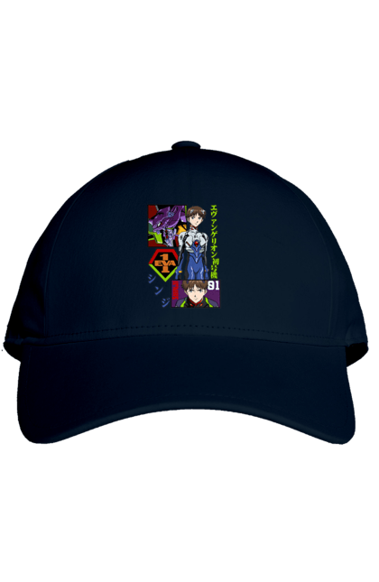 Cap with prints Evangelion. Angel, anime, eva 01, evangelion, manga, neon genesis evangelion, shinji. 2070702