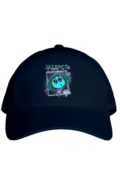 Кепка з принтом "Думками навиворіт Заздрість". Envy, inside out, pixar, думками навиворіт, емоції, заздрість, мультфільм. 2070702