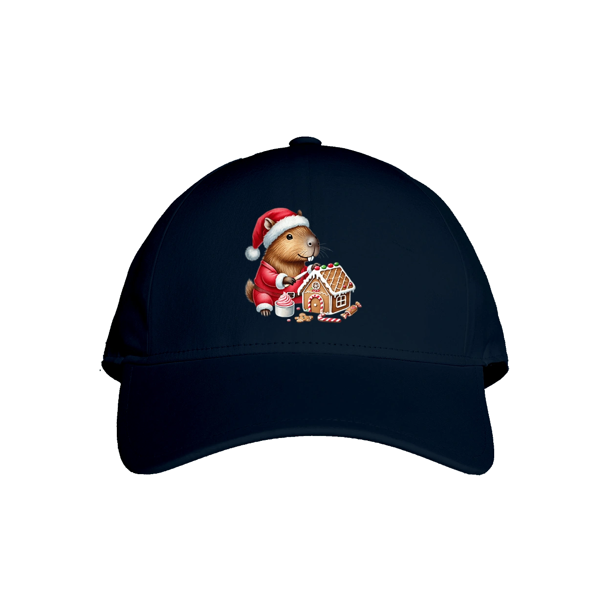 Capybara builds a gingerbread house