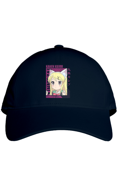 Cap with prints Kiniro Mosaic Karen Kujo. Anime, gold mosaic, karen, karen kujo, kiniro mosaic, kinmoza, manga. 2070702