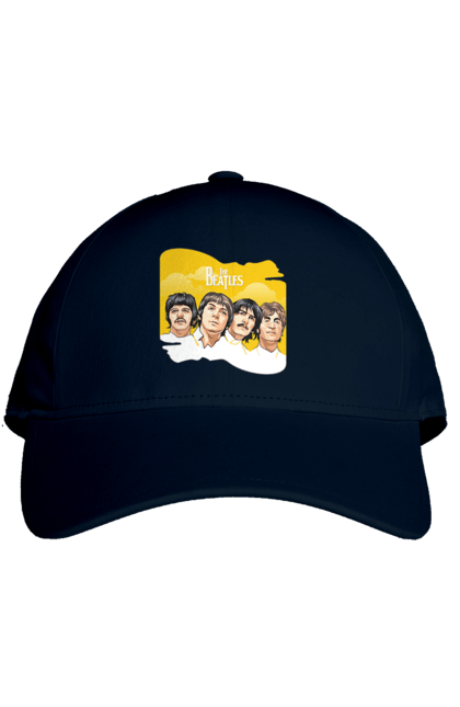 Кепка с принтом Битлз. Beatles, битлз, джон леннон, джордж харрисон, ливерпульская четверка, меломану, музыка, пол маккартни, ринго старр, рок-группа. 2070702