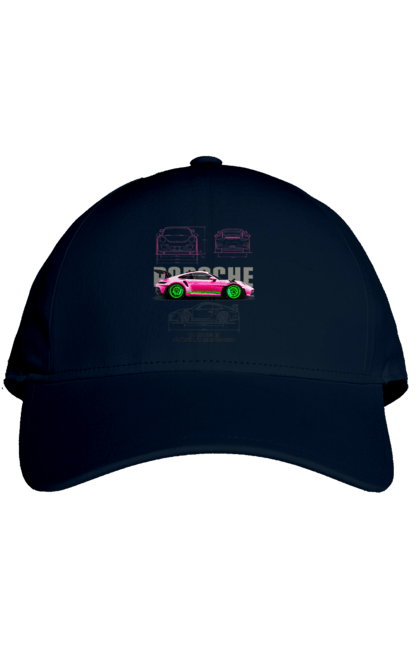 Кепка з принтом "Porsche 911 GT3 RS". Porsche, porsche 911, авто, автомобіль, порше, спорт, спортивний автомобіль. 2070702