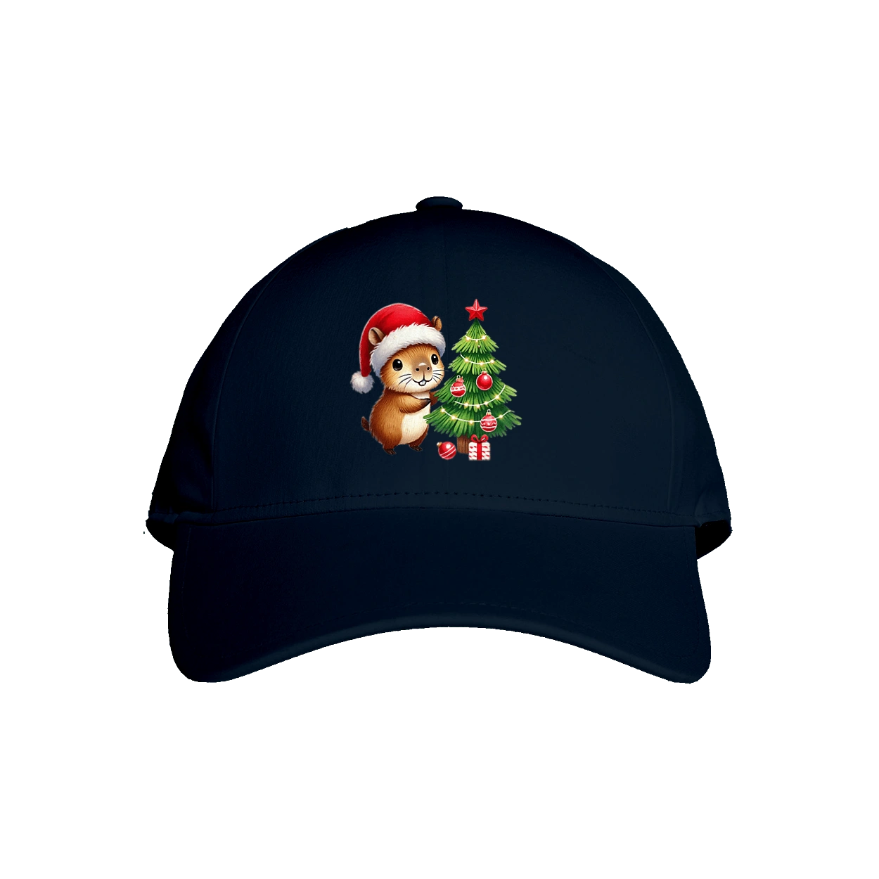 Christmas Capybara with a Tree