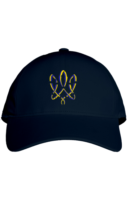 Кепка з принтом "Тризуб України герб". Воля, герб, символ україни, тризуб, тризуб україни, тризуб україни герб, україна, українська символіка. 2070702