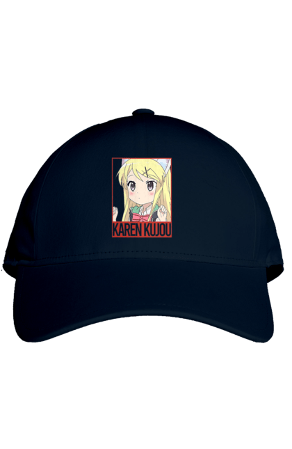 Cap with prints Kiniro Mosaic Karen Kujo. Anime, gold mosaic, karen, karen kujo, kiniro mosaic, kinmoza, manga. 2070702