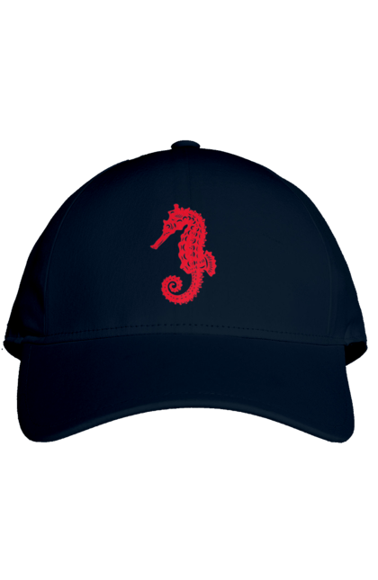 Кепка з принтом "Морський коник". Відпочинок, квіти, літні канікули, літо, море, морський коник, морські жителі. 2070702