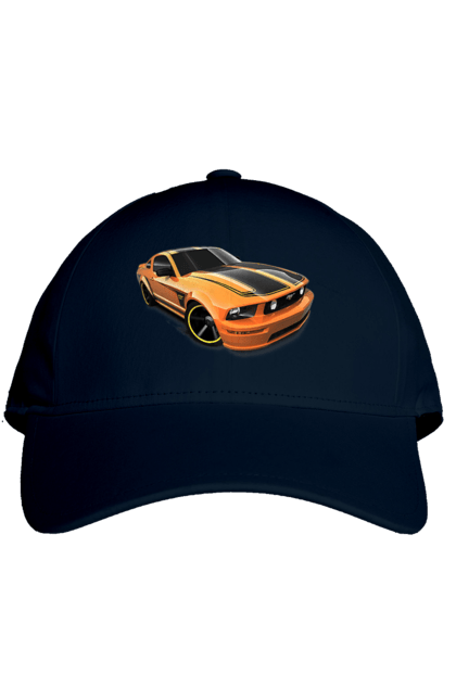 Кепка з принтом "Помаранчева, швидкісна машина". Їзда, колеса, машина, швидкість. 2070702