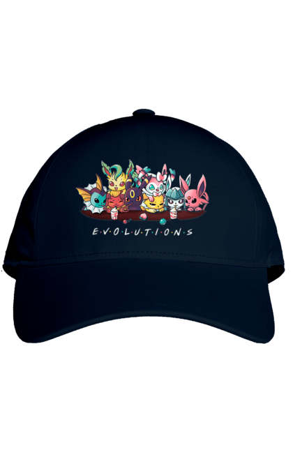 Кепка с принтом Покемон Эволюция. Аниме, видеоигра, герои видеоигры, для детей, игра, карманный монстр, ловить покемонов, манга, покемон. 2070702