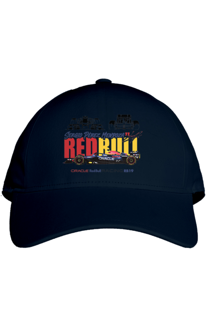 Кепка з принтом "Red Bull Racing RB19". Red bull, авто, автомобіль, болід, гонка, ред булл, редбул, спорт, формула 1. 2070702