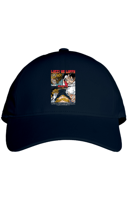 Кепка с принтом Ван Пис Роб Луччи и Луффи. Lucci, luffy, one piece, аниме, ван пис, луффи, луччи, манга, пираты, роб луччи. 2070702
