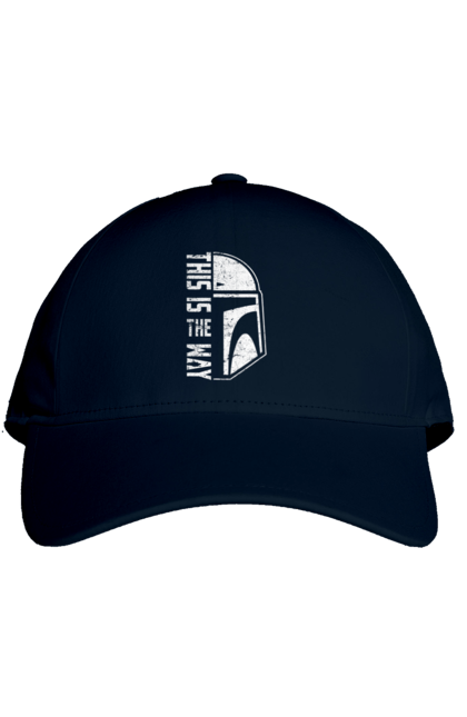 Cap with prints This is the way. Baby yoda, cinema, disney, distressed, mandalorian, mandalorian helmet, movies, star wars, television series. 2070702