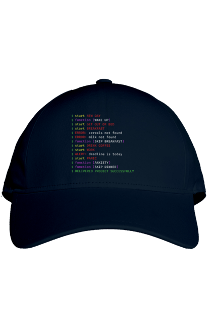 Cap with prints The life of a programmer. Aitі, angular, c, code, css, html, humor, it, it specialist, javascript, jquery, koduvati, php, proger, programmer, programmers, python, react, svelt, type programmer, vue, you. 2070702