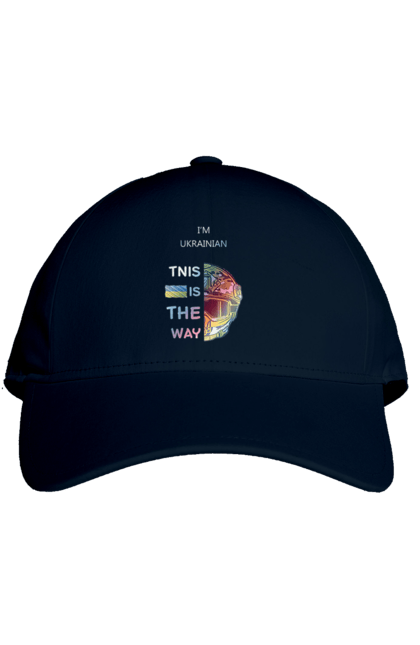 Кепка з принтом "Я українець це шлях колорфул". Зсу, мандалоріан, символ україни зсу, солдат зсу, україна, українець це шлях, це шлях, я українець. 2070702