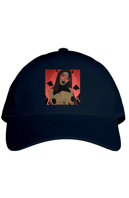 Кепка з принтом "Диявол З Цицьками". Гола, диявол, сиськи. 2070702