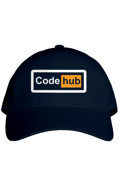 Кепка з принтом "Код хаб". Айті, айтішник, для айтішника, для програміста, код хаб, подарунок айтішнику, подарунок програмісту, програміст, розробник. 2070702
