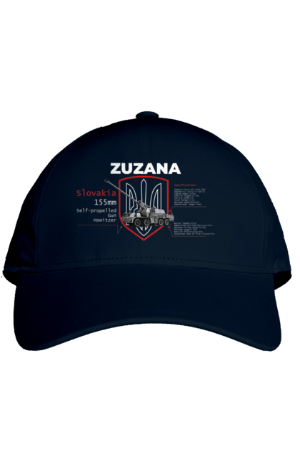 Кепка з принтом "Zuzana (САУ) англійська". Zuzana, гаубиця, залужний, сюзанна, тренди. 2070702