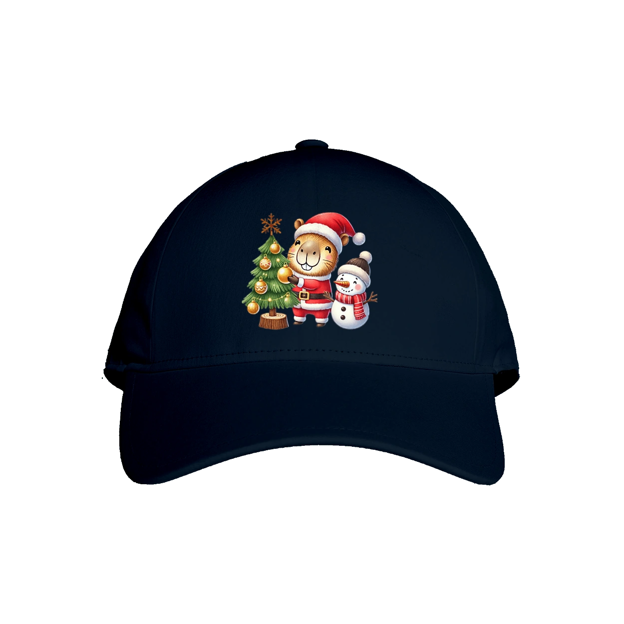 Christmas Capybara with a Tree