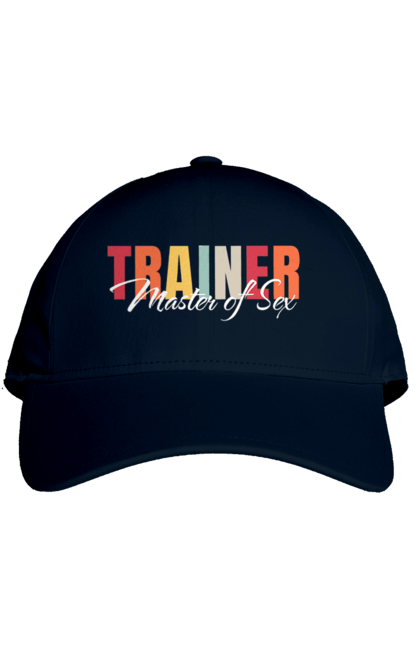 Кепка з принтом "Тренер майстер секса". Майстер сексу, секс, тренер, тренер з сексу. 2070702