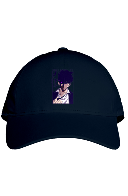 Кепка з принтом "Тільки я візьму новий рівень". Anime, manga, solo leveling, sung jinwoo, аниме, манга, новий рівень, сонг джін. 2070702