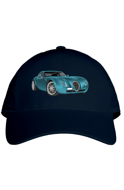 Cap with prints Auto.7. Auto, blue, graphics, photo, retro car. 2070702