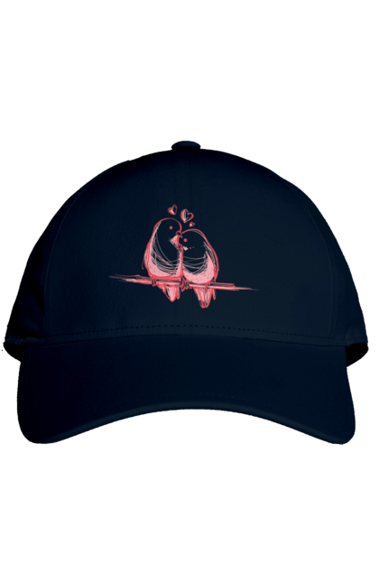 Кепка з принтом "Закохані Попугайчики". Закохані, папуги. 2070702