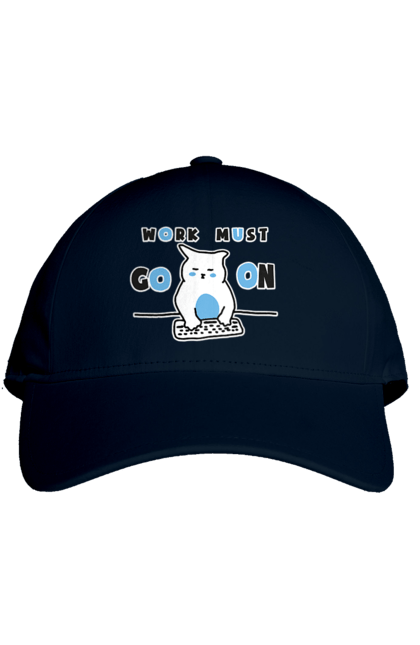 Кепка з принтом "Робота не вовк". Айті, кіт, коти, котики, робота. 2070702