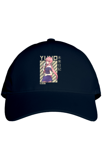 Кепка з принтом "Щоденник майбутнього Юно Гасай". Anime, future diary, manga, survival game, yuno gasai, аніме, манга, щоденник майбутнього, юно гасай. 2070702