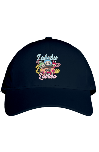Кепка з принтом "Лабубу". Іграшка лабубу, лабубу, лабубу кока кола, мерч лабубу, мила, рожева лабубу, смішна лабубу. 2070702