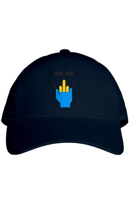 Кепка з принтом "Путін Хуйло". Все, голова путіна, доброго вечора, йди нахуй, мертвий москаль, москалі, орки, путін хуйло, російський військовий, середній палець. 2070702