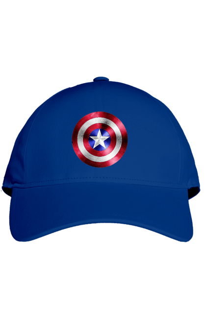 Кепка з принтом "Щит". Капітан америка, комікси, марвел, месники, мультики, супергерої. 2070702