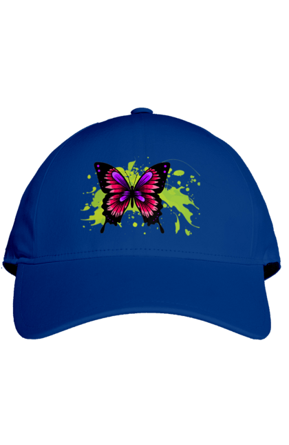 Cap with prints Pink Butterfly. Butterfly. 2070702