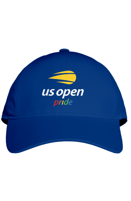 Кепка з принтом "Тенісний турнір US Open pride". Великий теніс, відкритий чемпіонат, гравці, м`яч, нью йорк, призовий фонд, ракетка, спонсор, хард, чемпіонат америки. 2070702