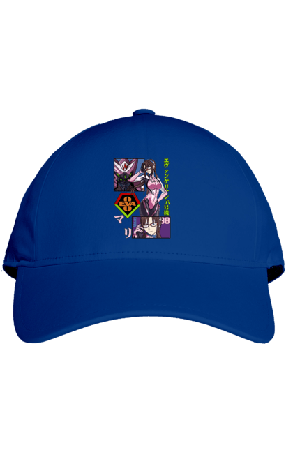 Cap with prints Evangelion Mari. Angel, anime, eva 02, eva 05, evangelion, manga, mari, mari makinami illustrious, neon genesis evangelion. 2070702