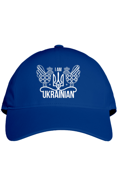 Cap with prints I am Ukrainian. Embroidery, i am ukrainian, like zelensky`s, patriotic. 2070702
