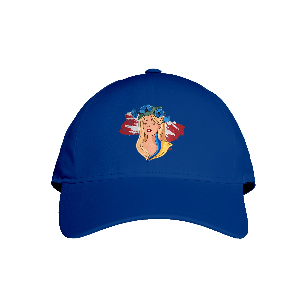 Girl on the map of Ukraine