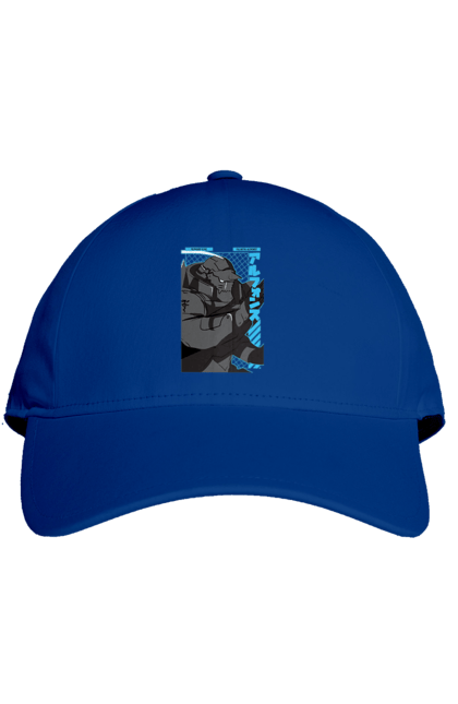 Cap with prints Fullmetal Alchemist Al Elric. Adventures, al elric, alphonse, anime, comedy, fullmetal alchemist, manga, steampunk. 2070702