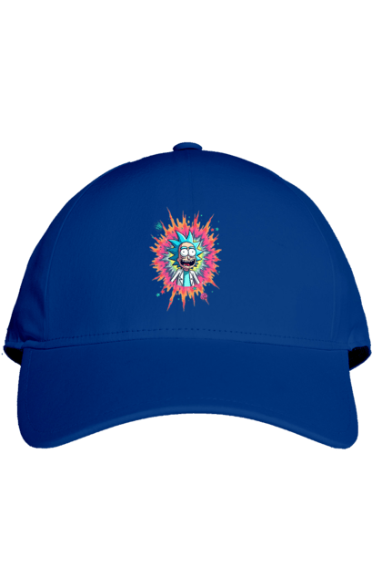 Cap with prints Rick and Morty. Adventures, black humor, cartoon, rick, rick and morty, sci-fi, tragicomedy. 2070702