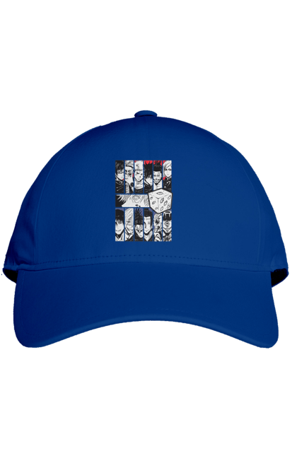 Cap with prints Jujutsu Kaisen. Anime, dark fantasy, gojo, jujutsu kaisen, magic battle, manga, mystic. 2070702