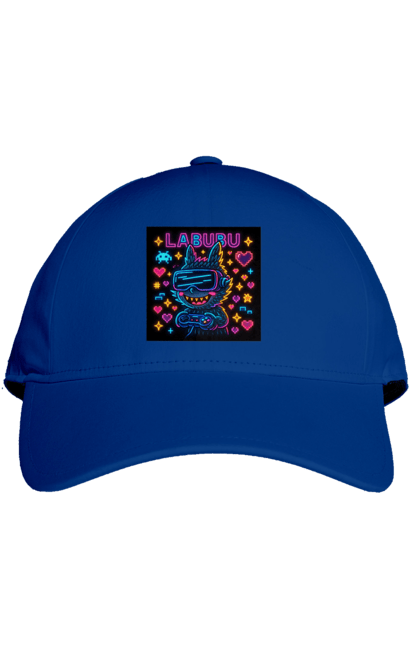 Кепка з принтом "Лабубу". Vrочки, геймеркультура, геймпад, іконкиаркади, кіберарт, лабубу, неонгеймінг, піксельарт, ретроаркада, світиться. 2070702