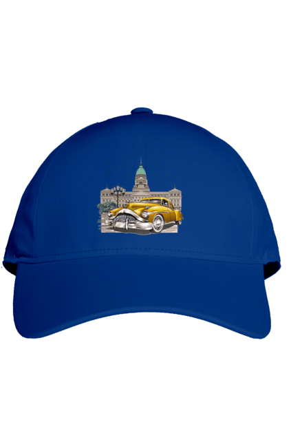 Cap with prints Car and modern architecture. Architecture, car, modern. 2070702