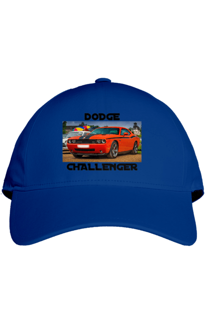 Cap with prints Dodge challenger. Auto, car, classic car, cult car, dodge challenger, oil car, powerful car. 2070702