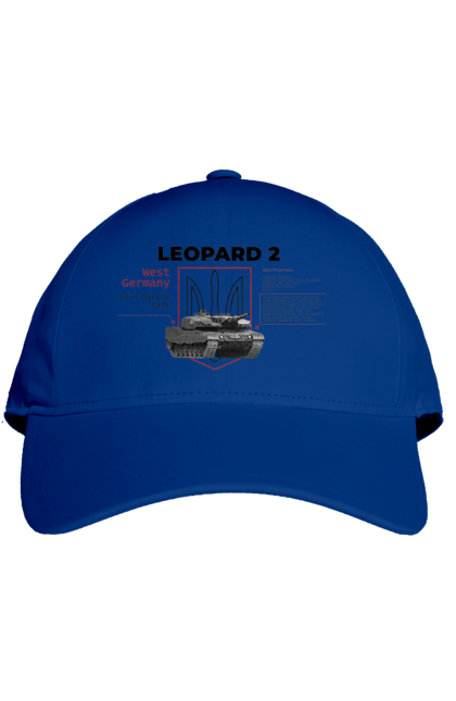 Кепка с принтом Leopard 2 английский. Leopard 2, залужный, оружие, танк. 2070702