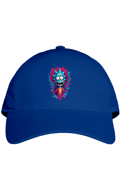 Cap with prints Rick and Morty. Adventures, black humor, cartoon, rick, rick and morty, sci-fi, tragicomedy. 2070702